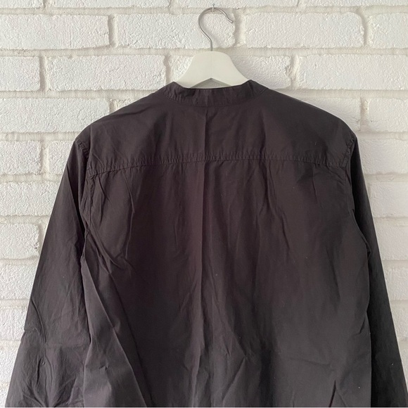 Standard James Perse Brown Mandarin Collar Button Down Shirt Top Women’s 1 Small - Picture 5 of 7
